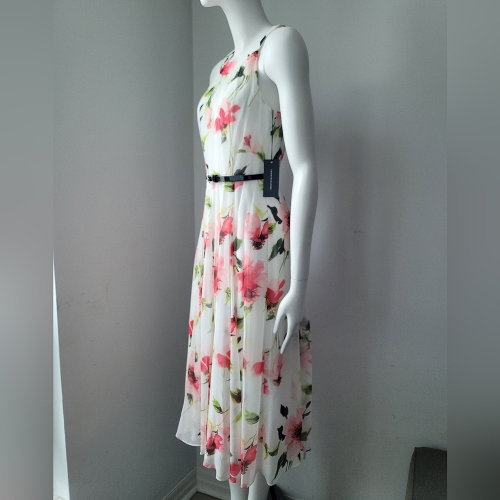 NWT Tommy Hilfiger Floral Chiffon Dress Sz 2 - Picture 9 of 15